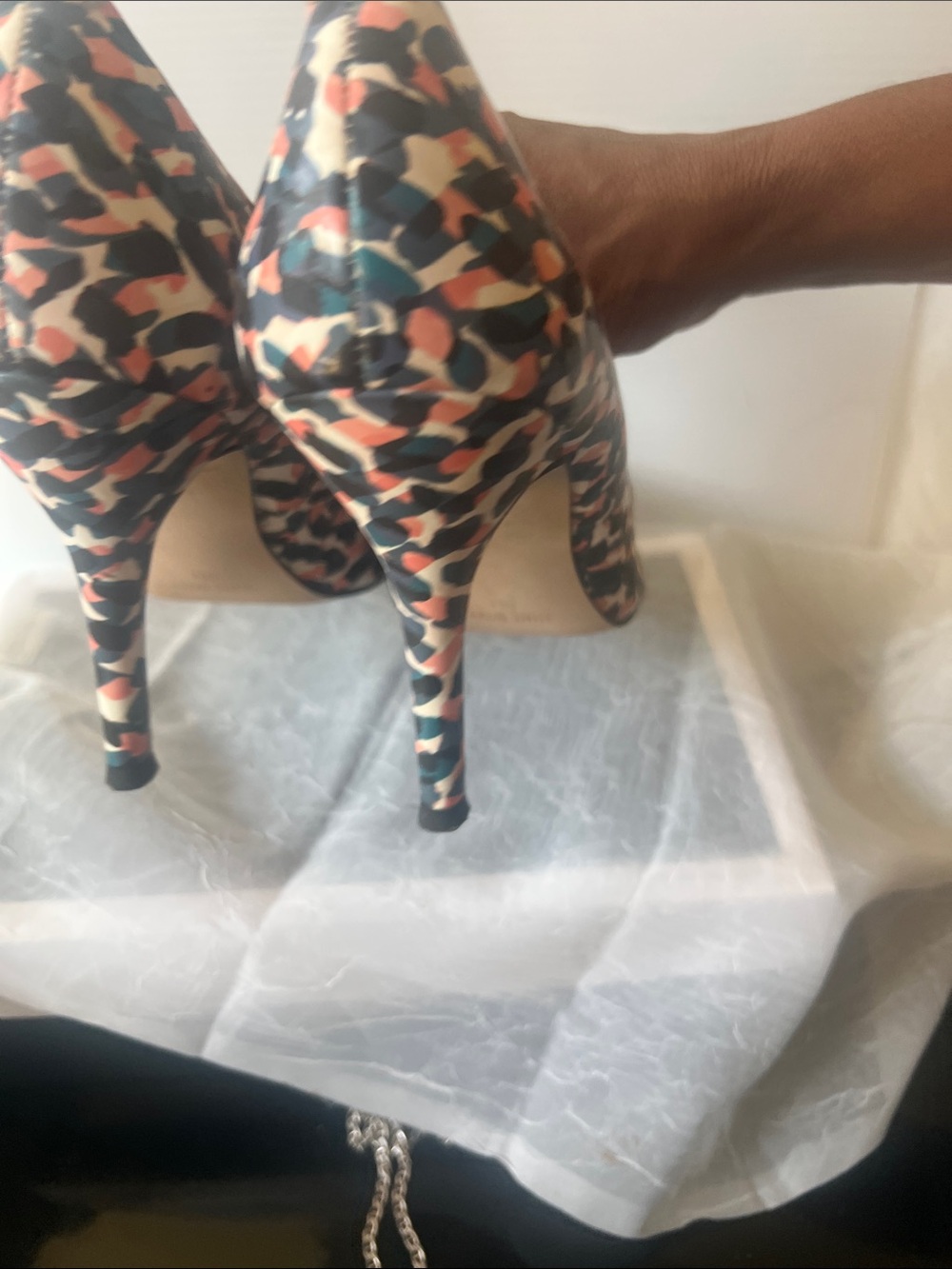 Anne Klein Multi-Color Patterned Pointed-Toe Pumps - Picture 4 of 6
